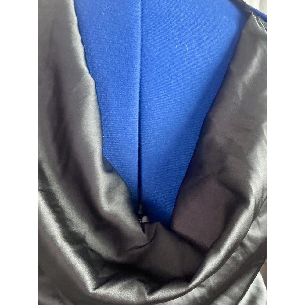 shein black‎ satin halter top draped cowl neck y2k going out club minimalist l - Picture 2 of 6